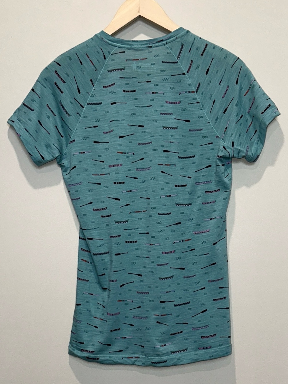 Smartwool Merino 150 Base Layer Print Short Sleeve Tee in Nile Blue - Picture 6 of 11